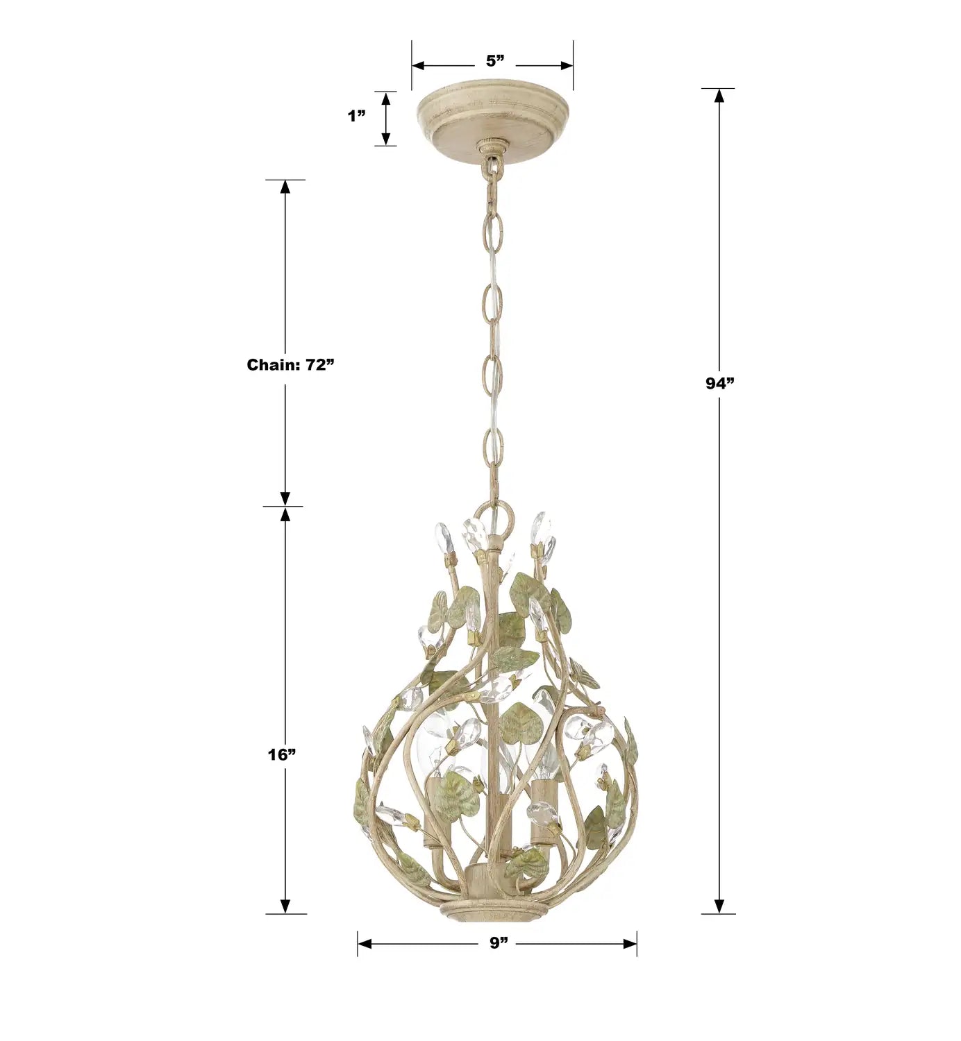 CRYSTORAMA, JOSIE CHAMPAGNE GREEN TEA CHANDELIER, CHANDELIER LIGHT