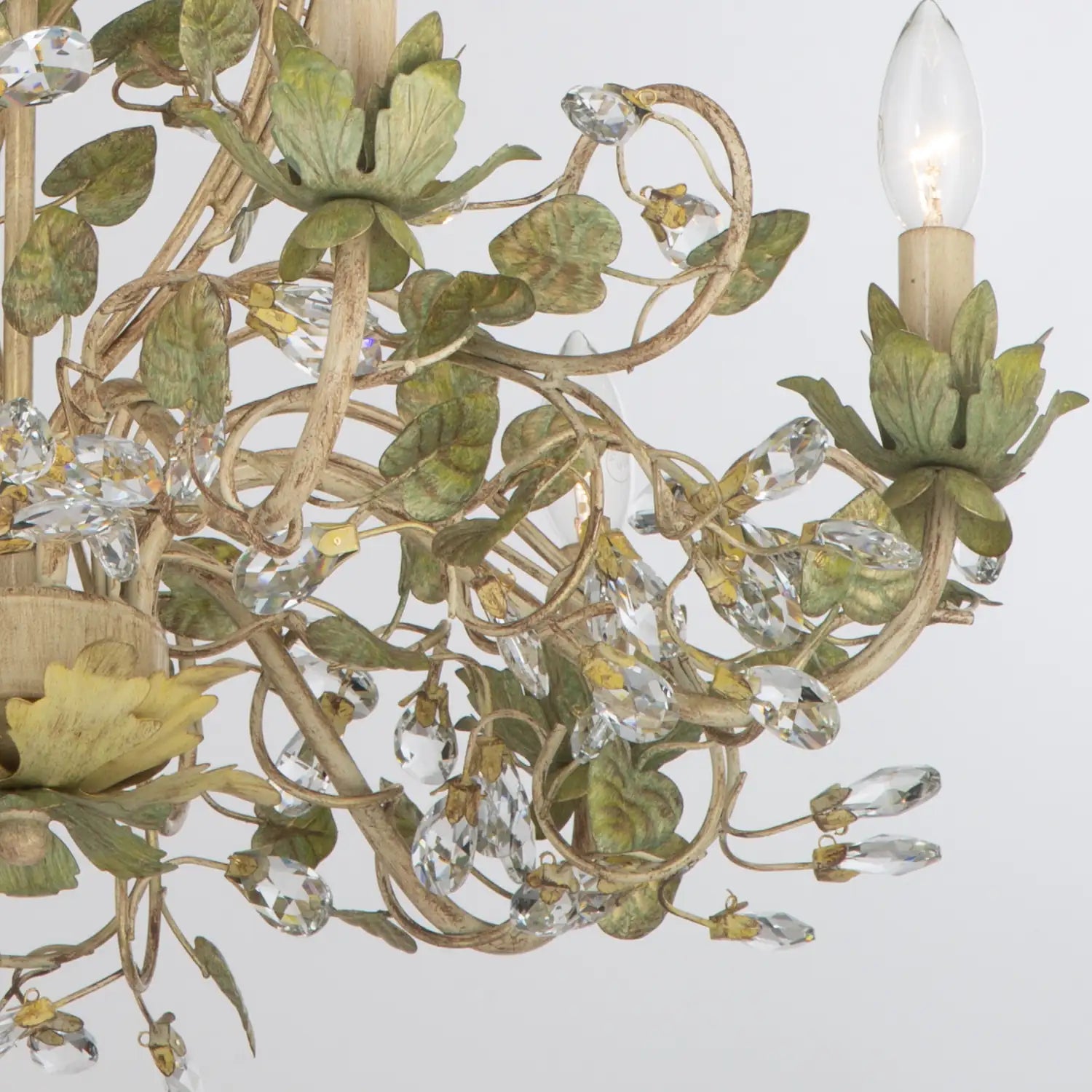 CRYSTORAMA, JOSIE CHAMPAGNE GREEN TEA CHANDELIER, CHANDELIER LIGHT