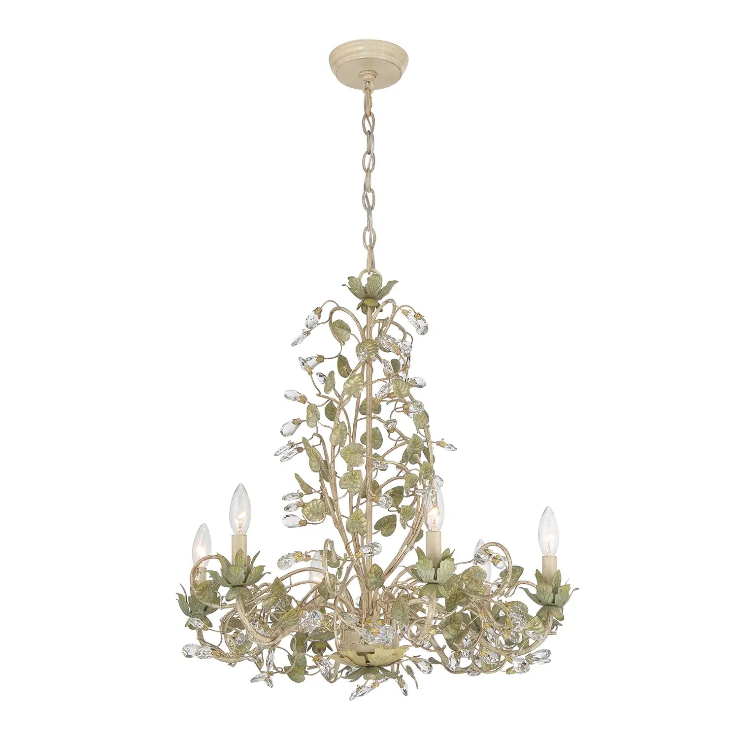 CRYSTORAMA, JOSIE CHAMPAGNE GREEN TEA CHANDELIER, CHANDELIER LIGHT
