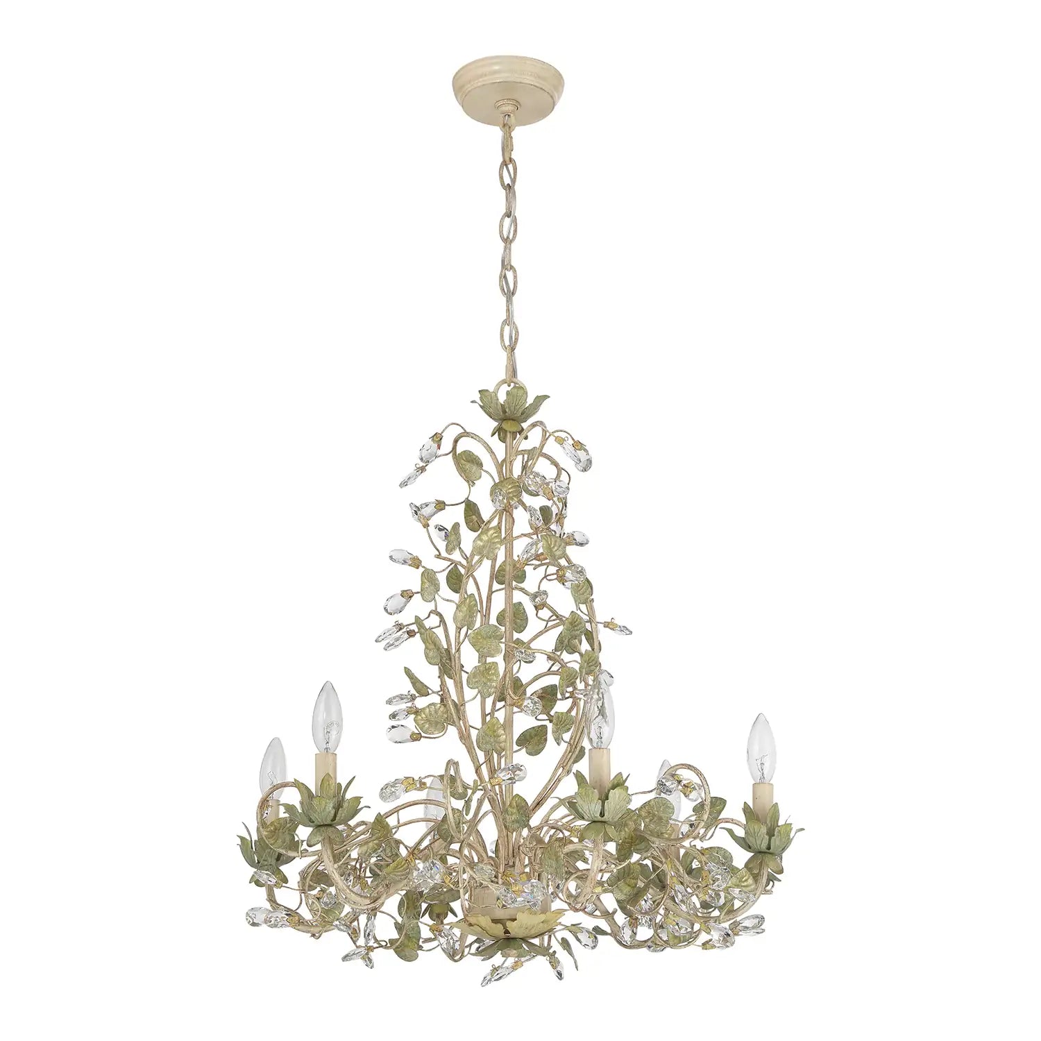 CRYSTORAMA, JOSIE CHAMPAGNE GREEN TEA CHANDELIER, CHANDELIER LIGHT