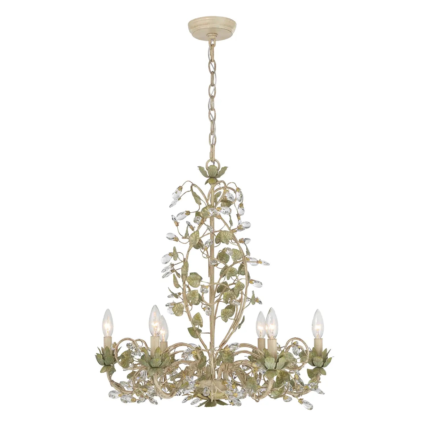 CRYSTORAMA, JOSIE CHAMPAGNE GREEN TEA CHANDELIER, CHANDELIER LIGHT