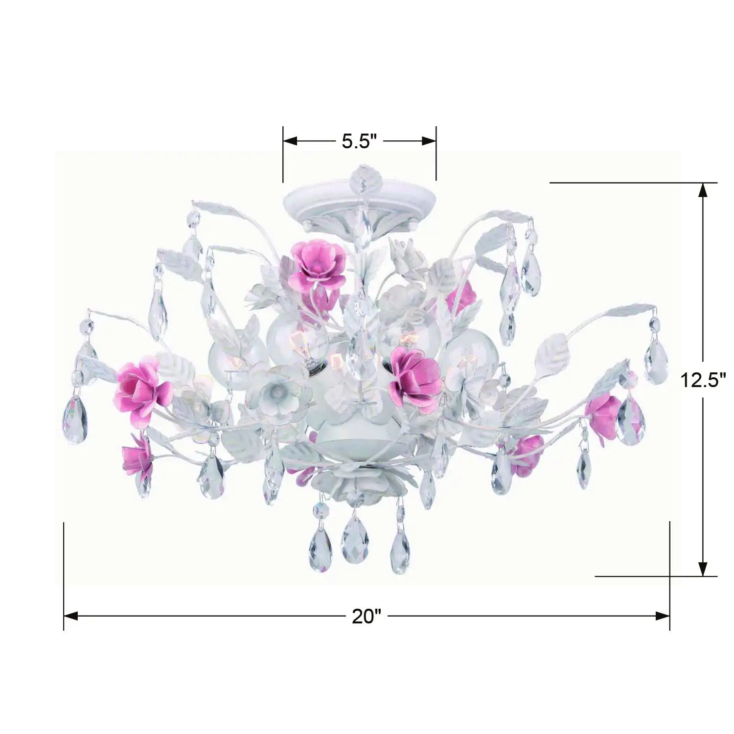 CRYSTORAMA, LOLA WET SEMI FLUSH MOUNT, FLUSH MOUNT CEILING LIGHTS