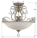 CRYSTORAMA, ASHTON SEMI FLUSH MOUNT, FLUSH MOUNT CEILING LIGHTS