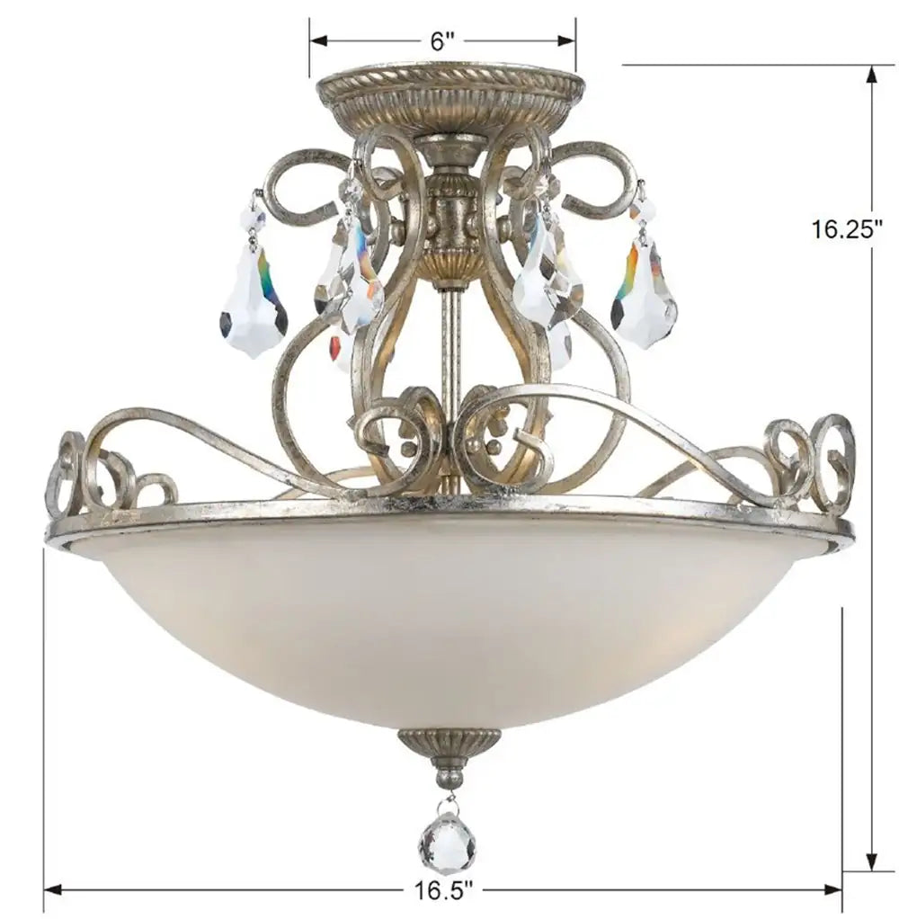 CRYSTORAMA, ASHTON SEMI FLUSH MOUNT, FLUSH MOUNT CEILING LIGHTS