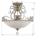 CRYSTORAMA, ASHTON SEMI FLUSH MOUNT, FLUSH MOUNT CEILING LIGHTS