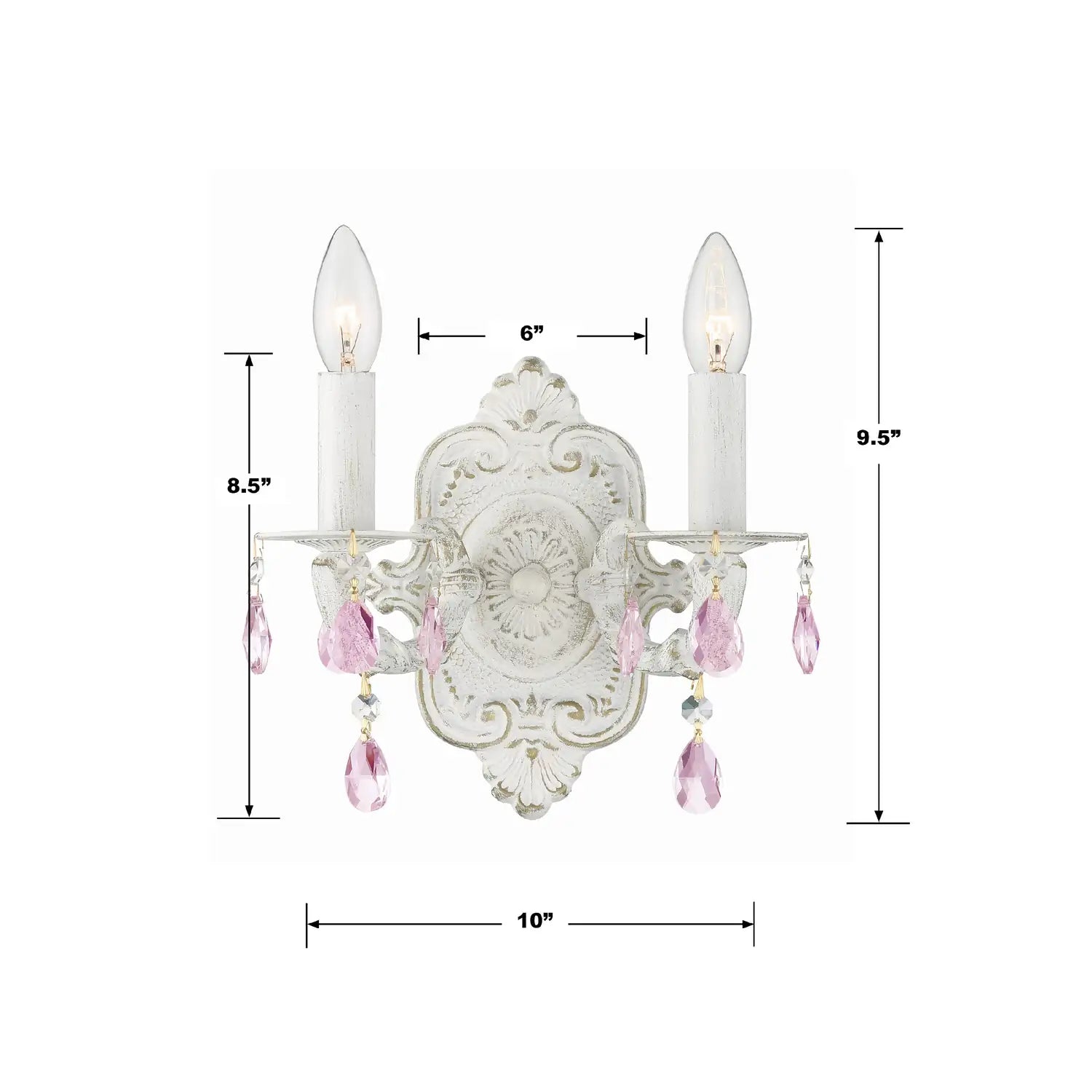 CRYSTORAMA, PARIS MARKET ROSE CRYSTAL SCONCE, WALL SCONCES