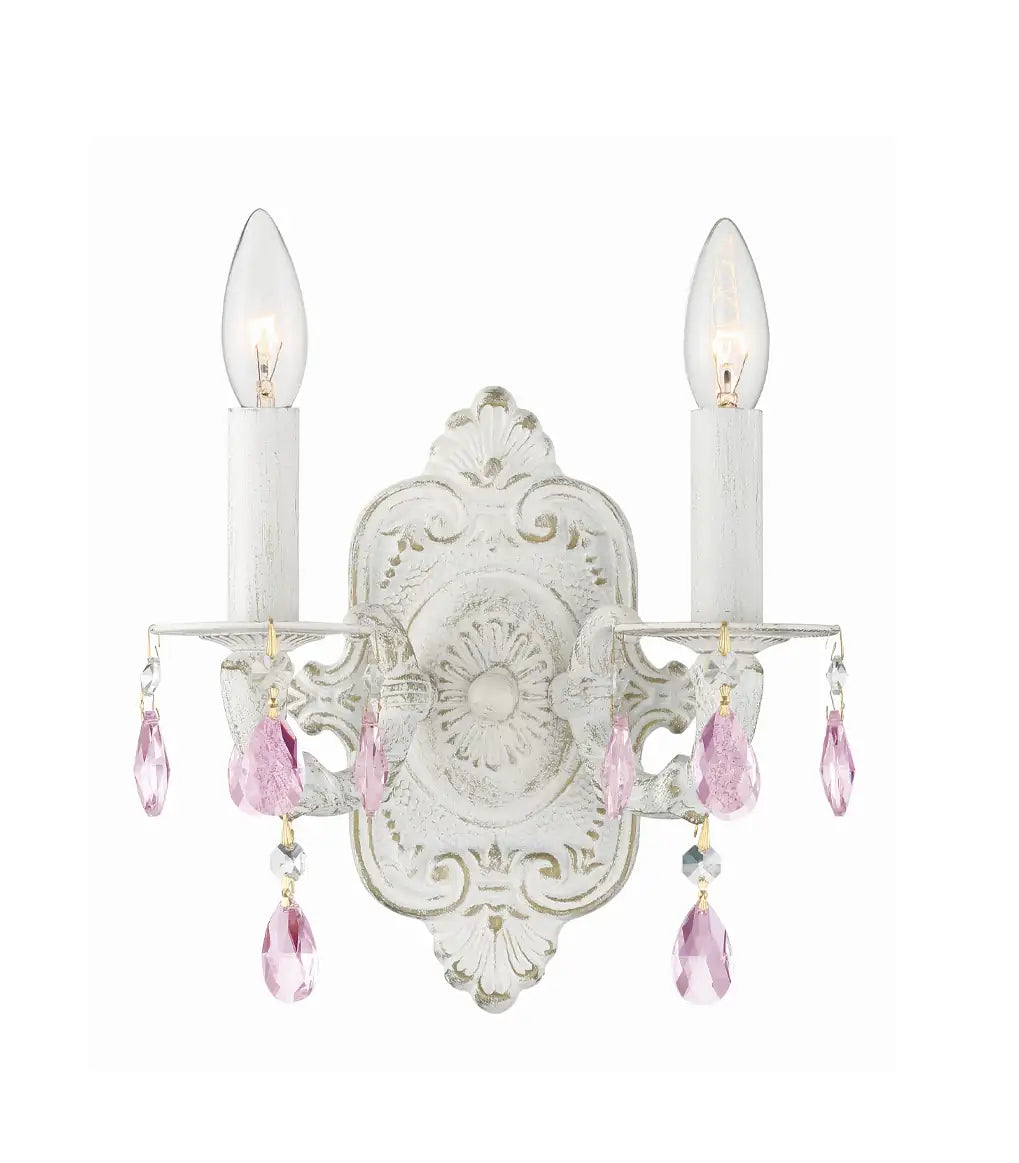 CRYSTORAMA, PARIS MARKET ROSE CRYSTAL SCONCE, WALL SCONCES