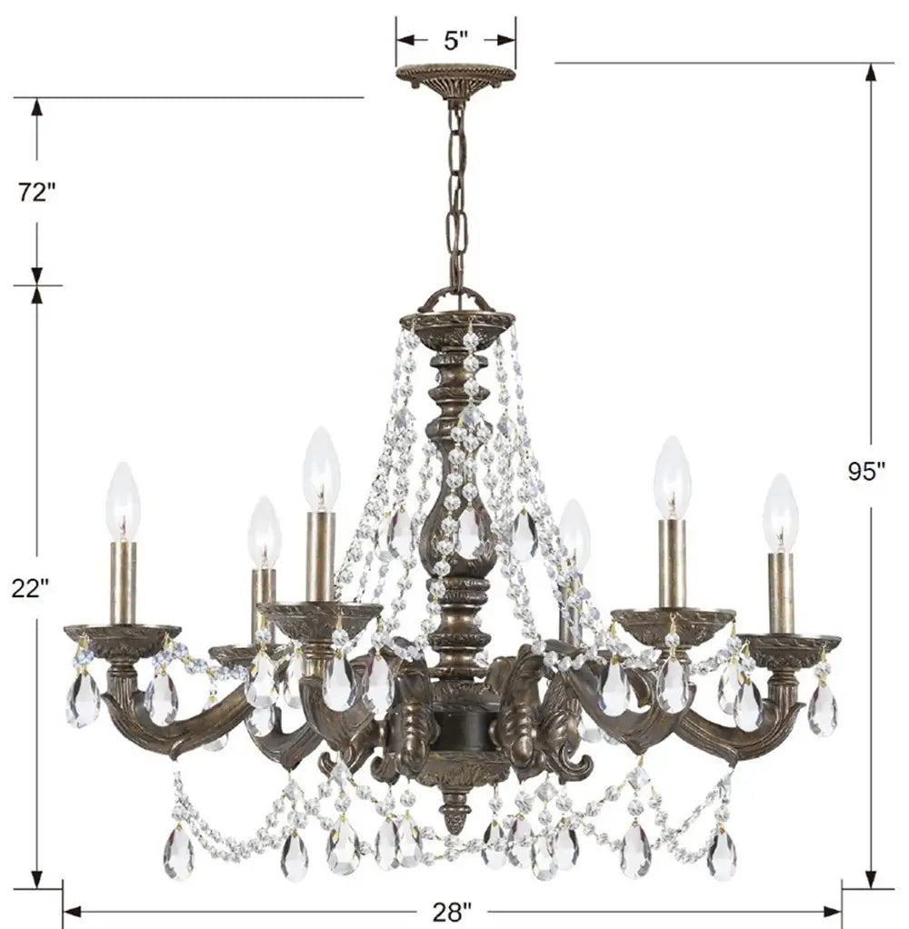 CRYSTORAMA, PARIS MARKET VENETIAN CHANDELIER, CHANDELIER LIGHT