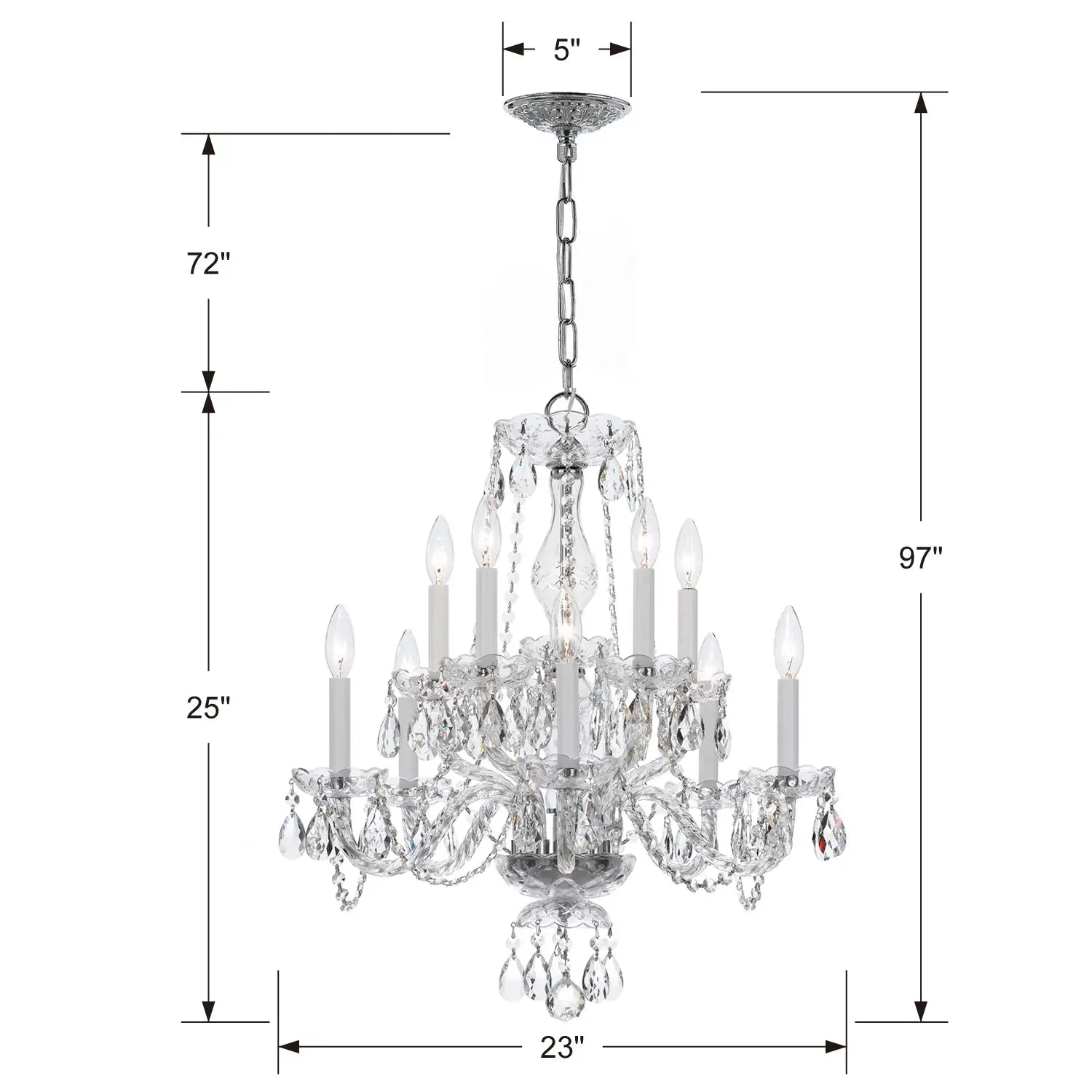 CRYSTORAMA, TRADITIONAL CRYSTAL CHANDELIER, CHANDELIER LIGHT
