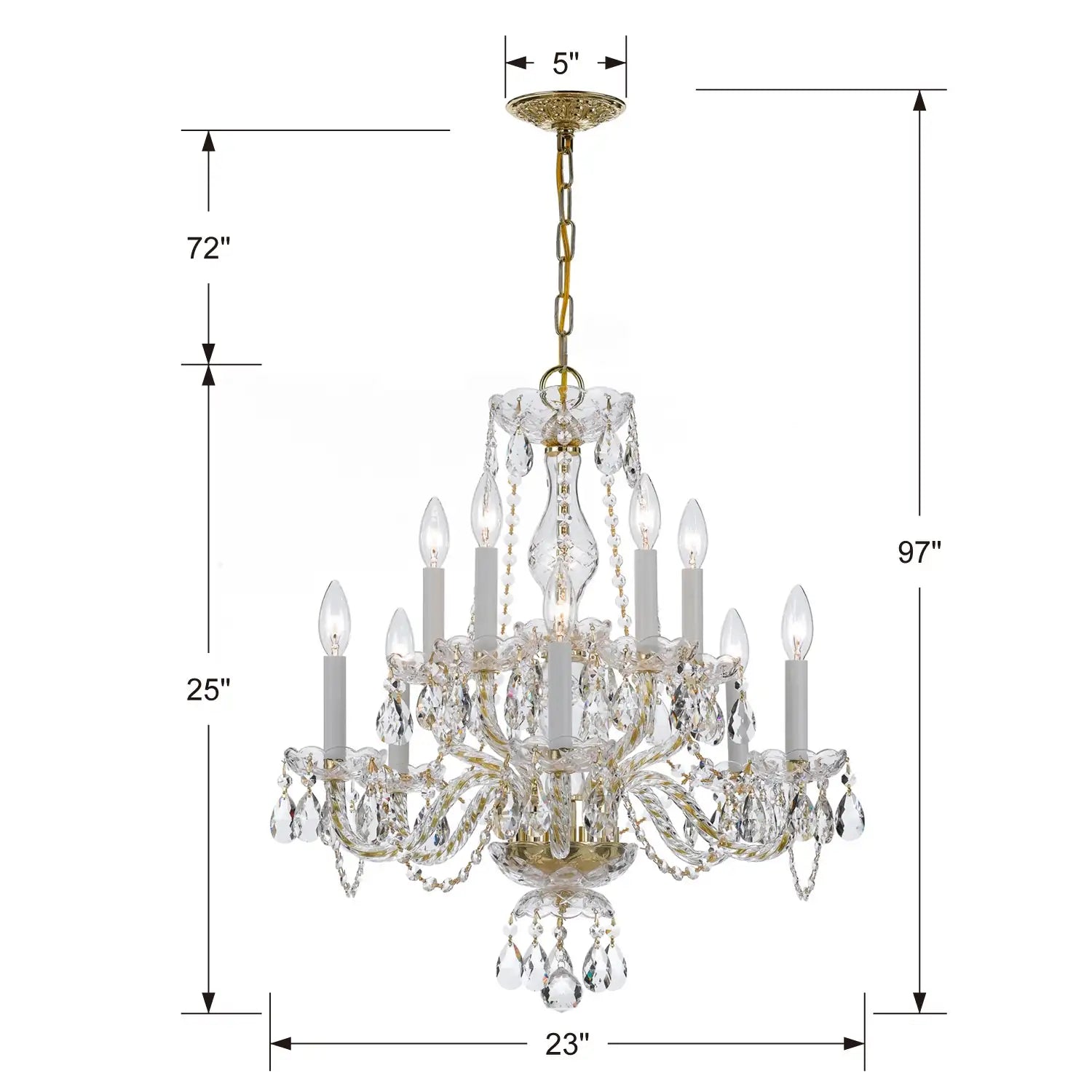 CRYSTORAMA, TRADITIONAL CRYSTAL CHANDELIER, CHANDELIER LIGHT