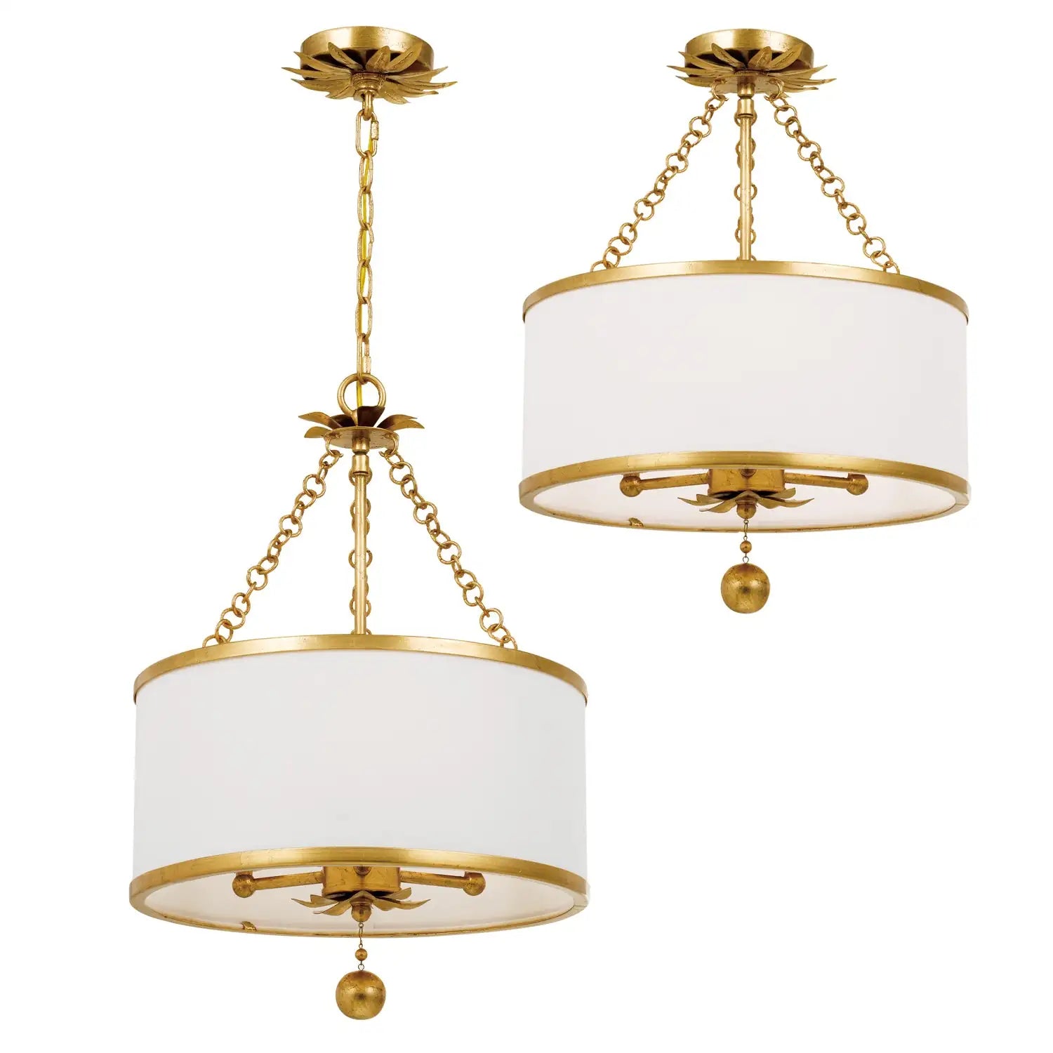 CRYSTORAMA, BROCHE SEMI FLUSH MOUNT, FLUSH MOUNT CEILING LIGHTS