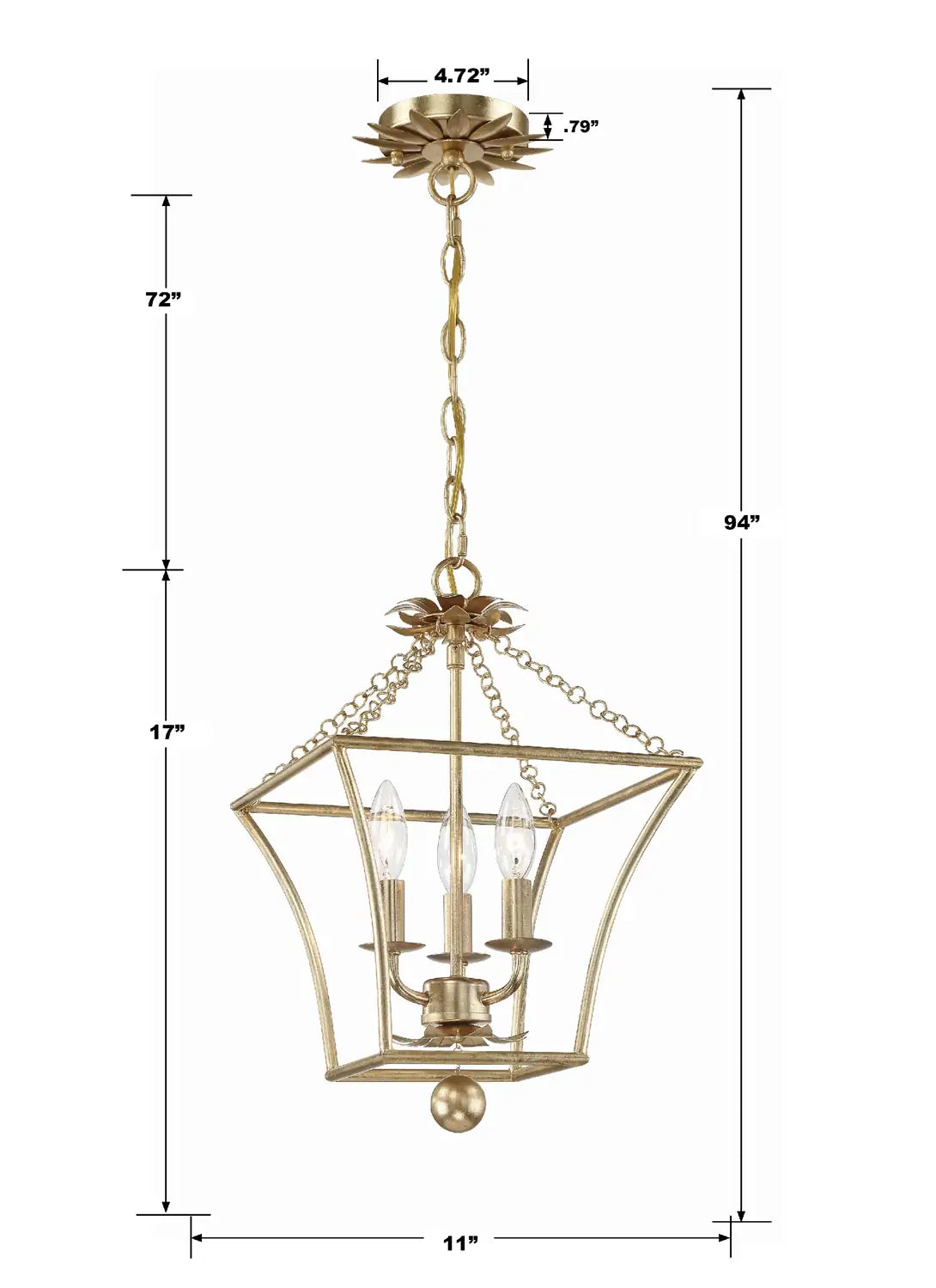 CRYSTORAMA, BROCHE LANTERN CHANDELIER, CHANDELIER LIGHT
