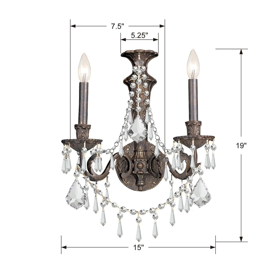 CRYSTORAMA, VANDERBILT SCONCE, WALL SCONCES