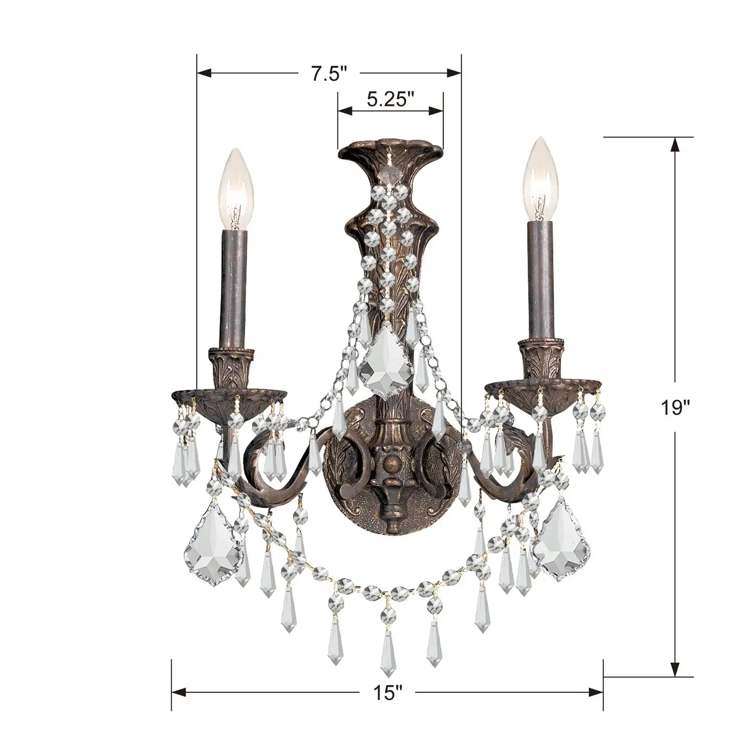 CRYSTORAMA, VANDERBILT SCONCE, WALL SCONCES