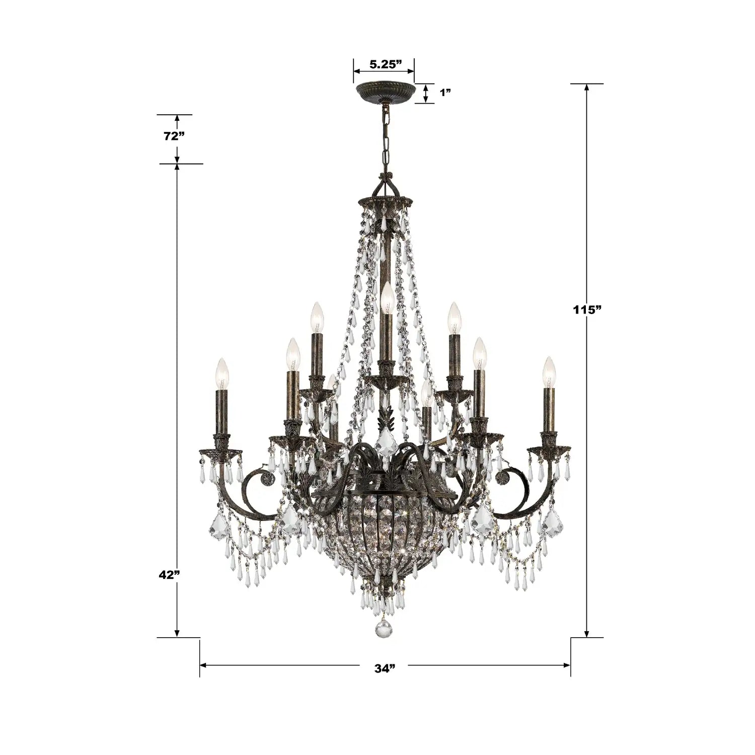 CRYSTORAMA, VANDERBILT CHANDELIER, CHANDELIER LIGHT