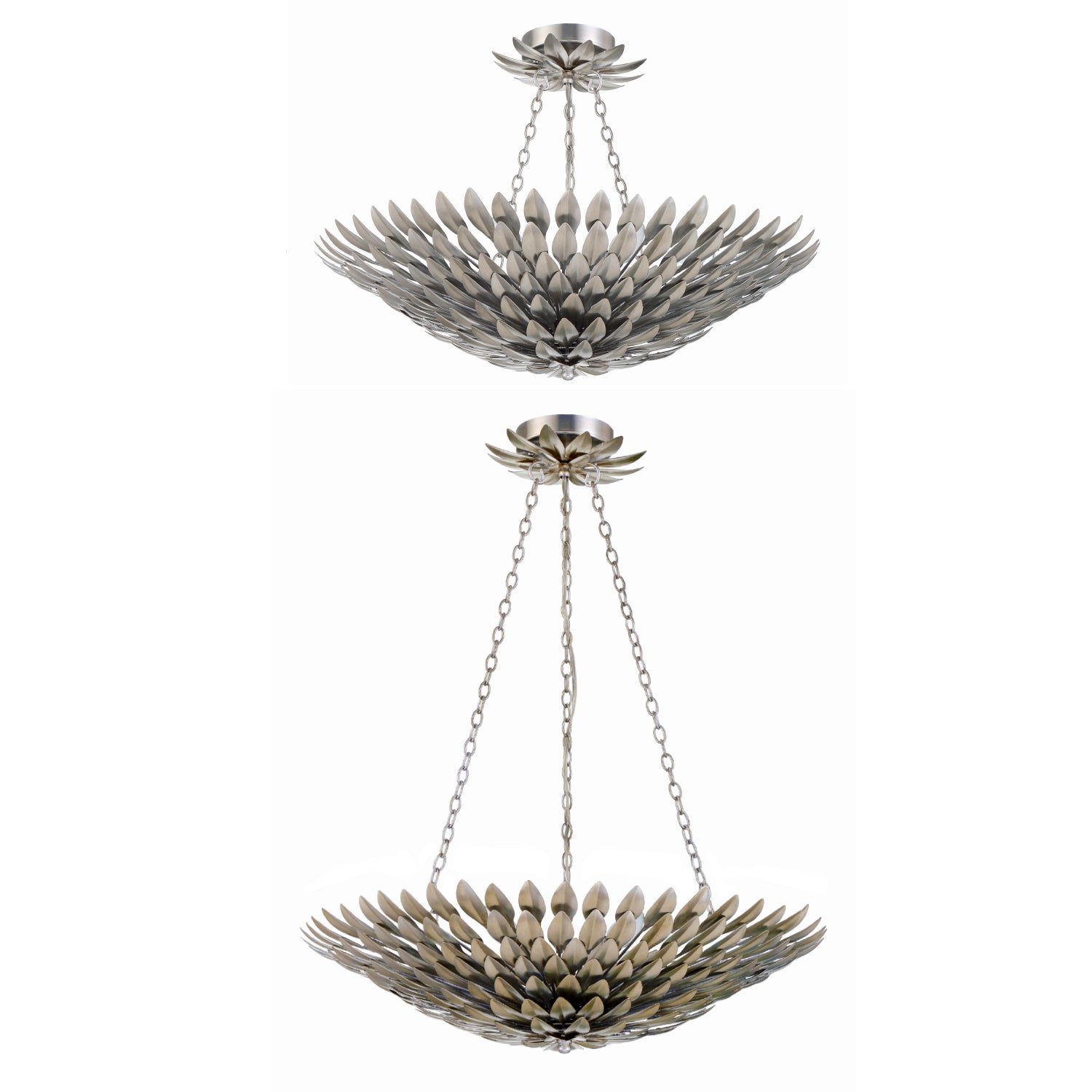 CRYSTORAMA, BROCHE SEMI FLUSH MOUNT, FLUSH MOUNT CEILING LIGHTS 