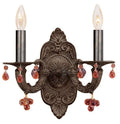 CRYSTORAMA, PARIS MARKET AMBER CRYSTAL VENETIAN SCONCE, WALL SCONCES