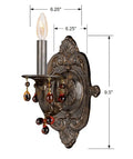 CRYSTORAMA, PARIS MARKET AMBER CRYSTAL VENETIAN SCONCE, WALL SCONCES