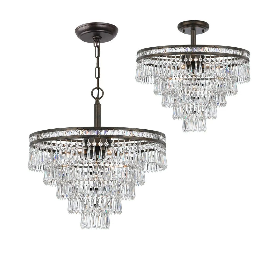 CRYSTORAMA, MERCER SEMI FLUSH MOUNT, FLUSH MOUNT CEILING LIGHTS
