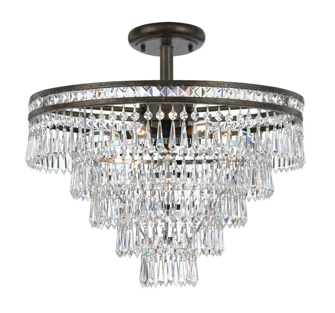 CRYSTORAMA, MERCER SEMI FLUSH MOUNT, FLUSH MOUNT CEILING LIGHTS