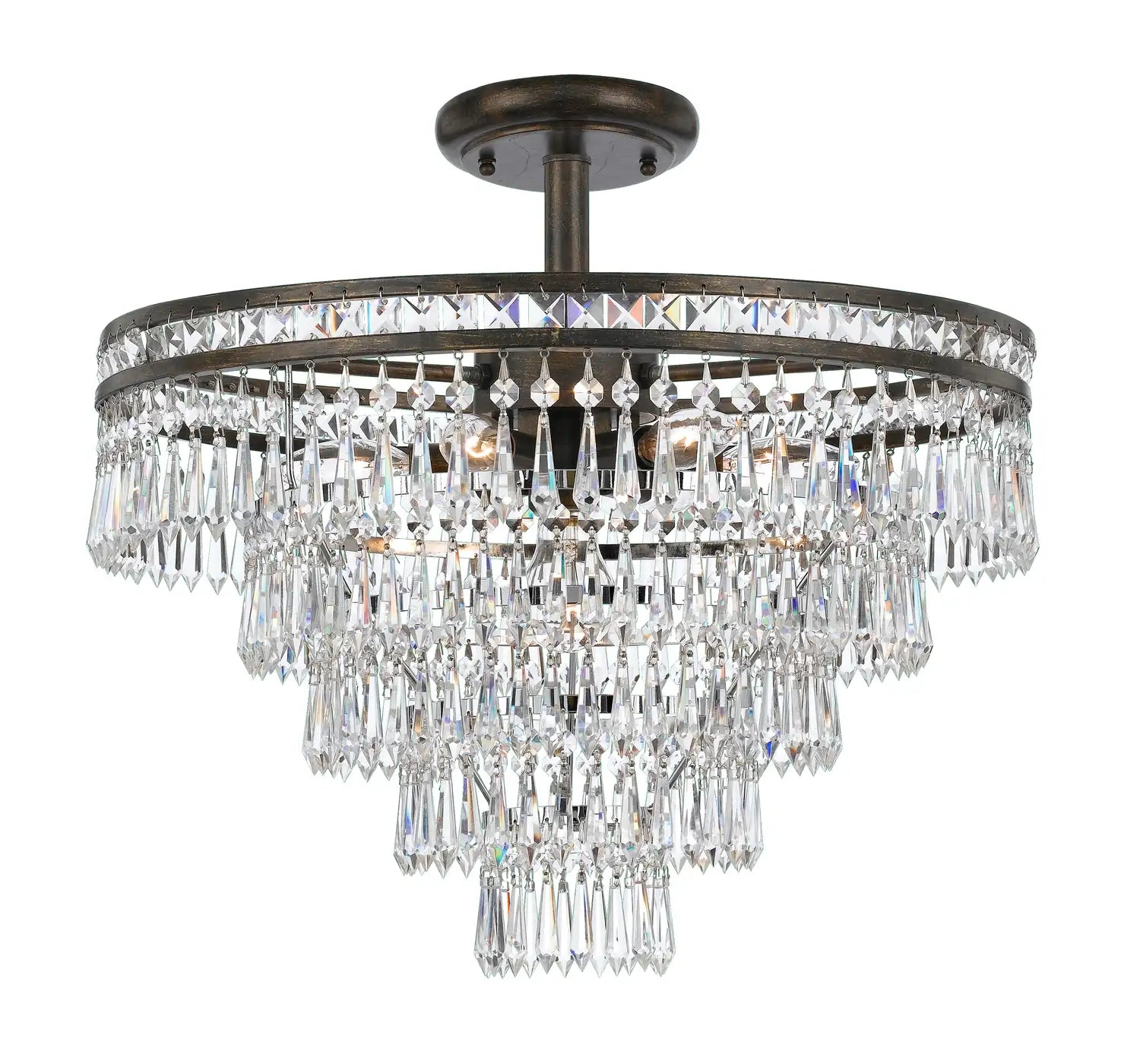 CRYSTORAMA, MERCER SEMI FLUSH MOUNT, FLUSH MOUNT CEILING LIGHTS