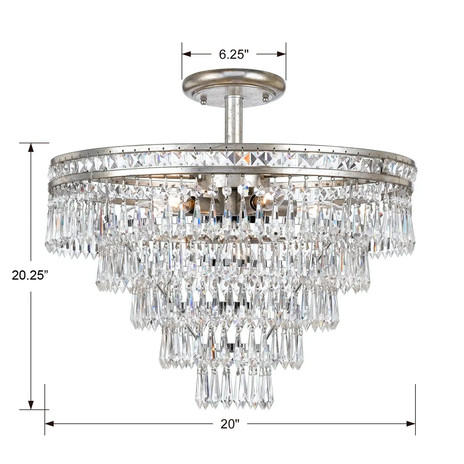 CRYSTORAMA, MERCER SEMI FLUSH MOUNT, FLUSH MOUNT CEILING LIGHTS
