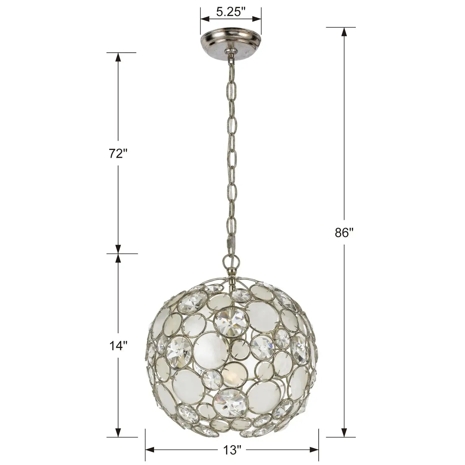 CRYSTORAMA, PALLA SPHERE PENDANT, PENDANT LIGHT