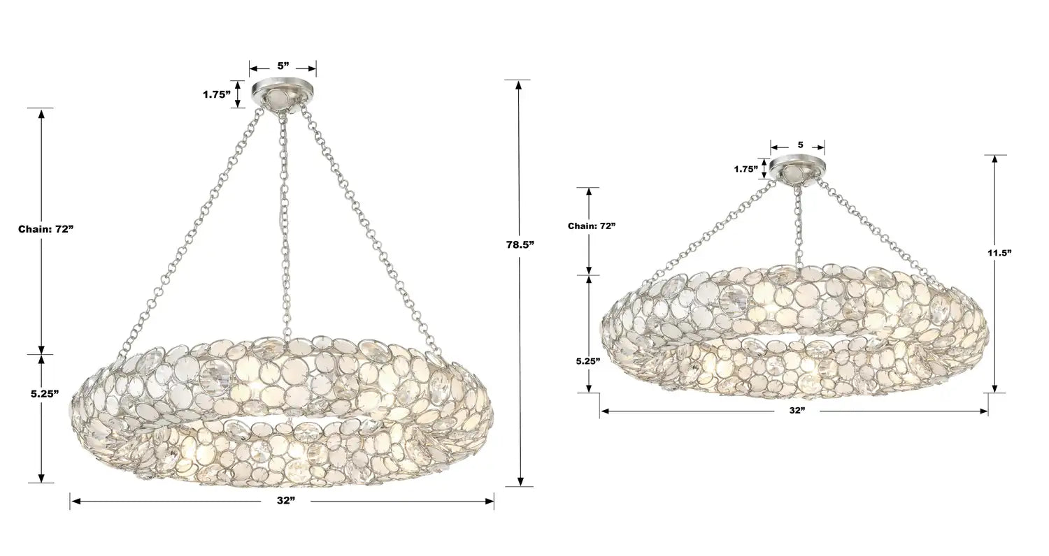 CRYSTORAMA, PALLA SEMI FLUSH MOUNT, FLUSH MOUNT CEILING LIGHTS