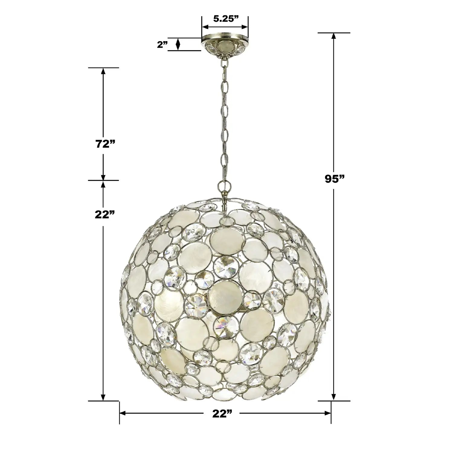 CRYSTORAMA, PALLA SPHERE PENDANT, PENDANT LIGHT