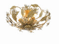 CRYSTORAMA, PARIS MARKET LEAF SEMI FLUSH MOUNT, FLUSH MOUNT CEILING LIGHTS
