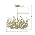 CRYSTORAMA, BROCHE CHAMPAGNE GREEN TEA CHANDELIER, CHANDELIER LIGHT