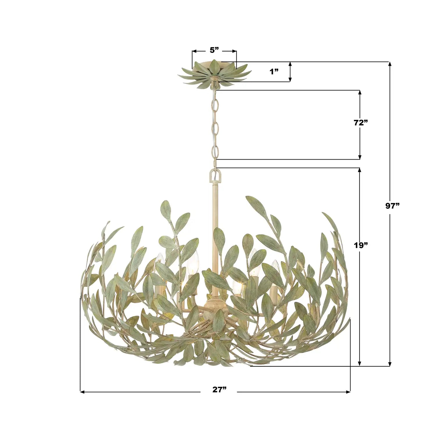 CRYSTORAMA, BROCHE CHAMPAGNE GREEN TEA CHANDELIER, CHANDELIER LIGHT