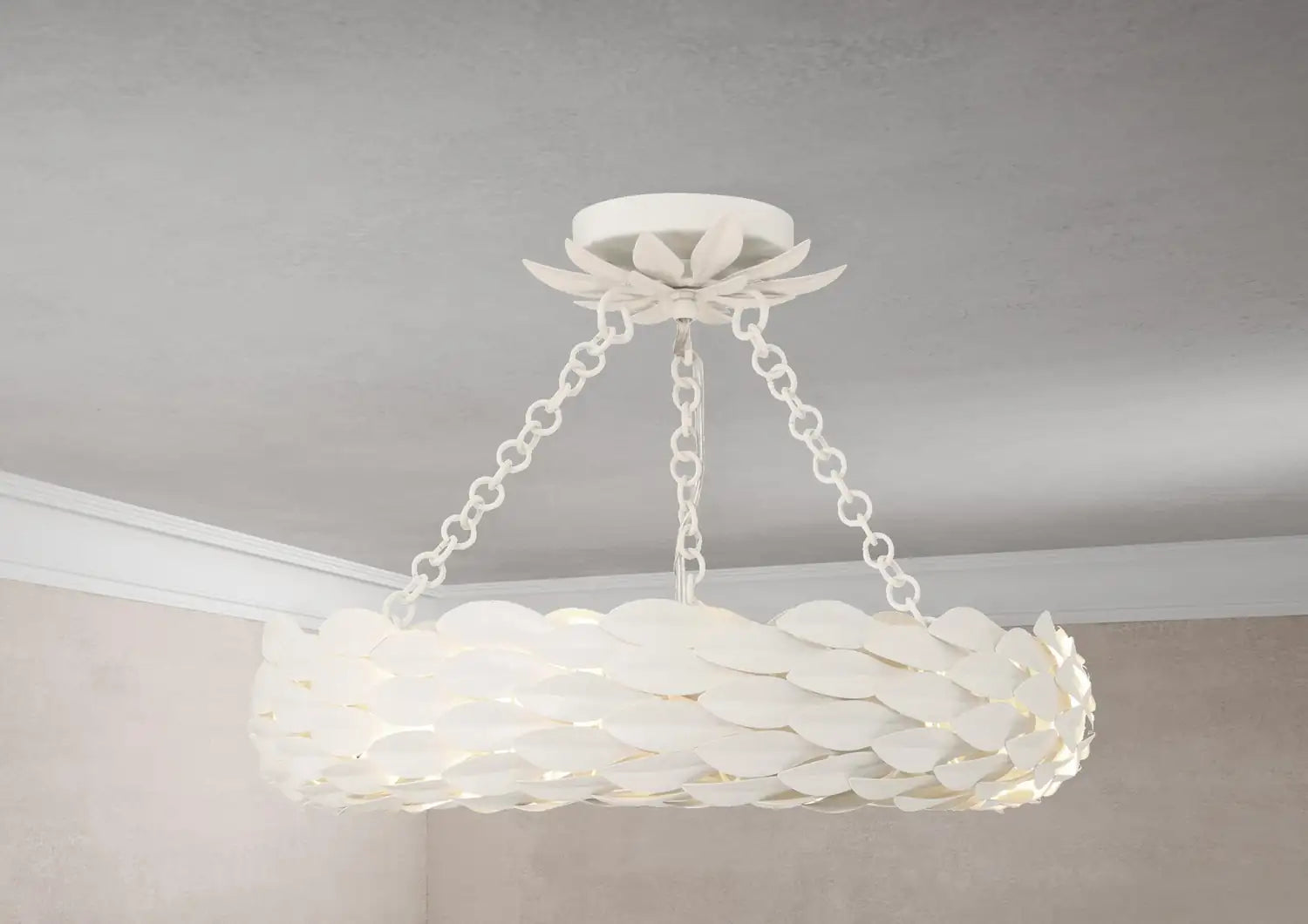 CRYSTORAMA, BROCHE LED SEMI FLUSH MOUNT, FLUSH MOUNT CEILING LIGHTS