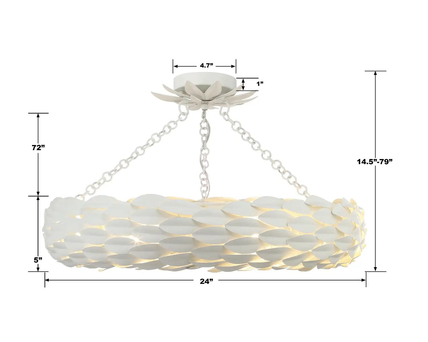 CRYSTORAMA, BROCHE SEMI FLUSH MOUNT, FLUSH MOUNT CEILING LIGHTS
