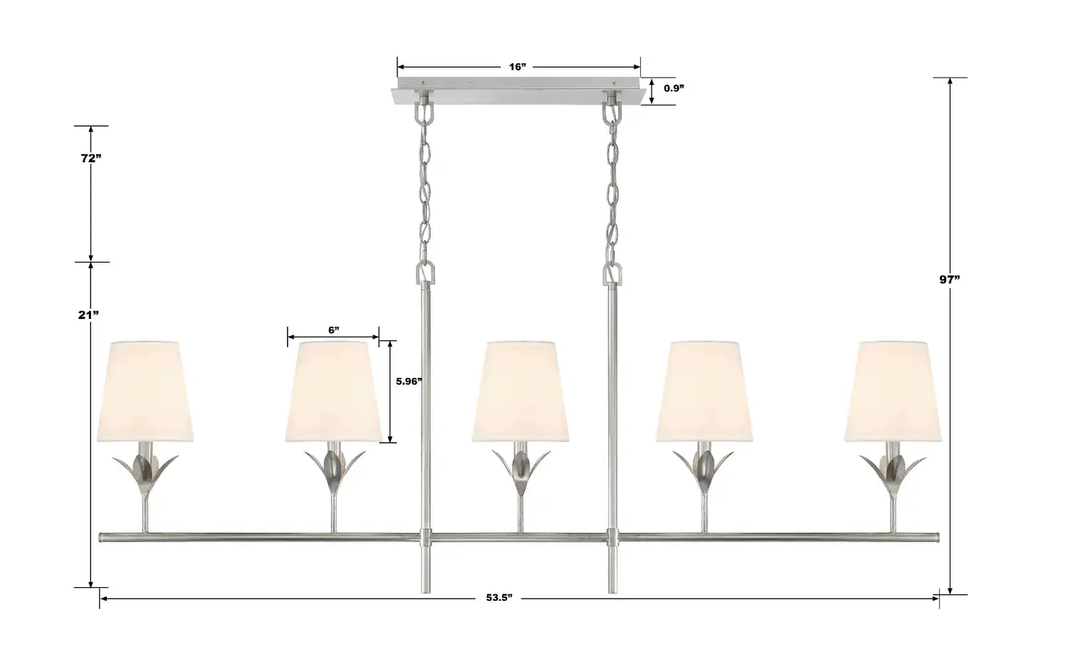 CRYSTORAMA, BROCHE LINEAR CHANDELIER, CHANDELIER LIGHT