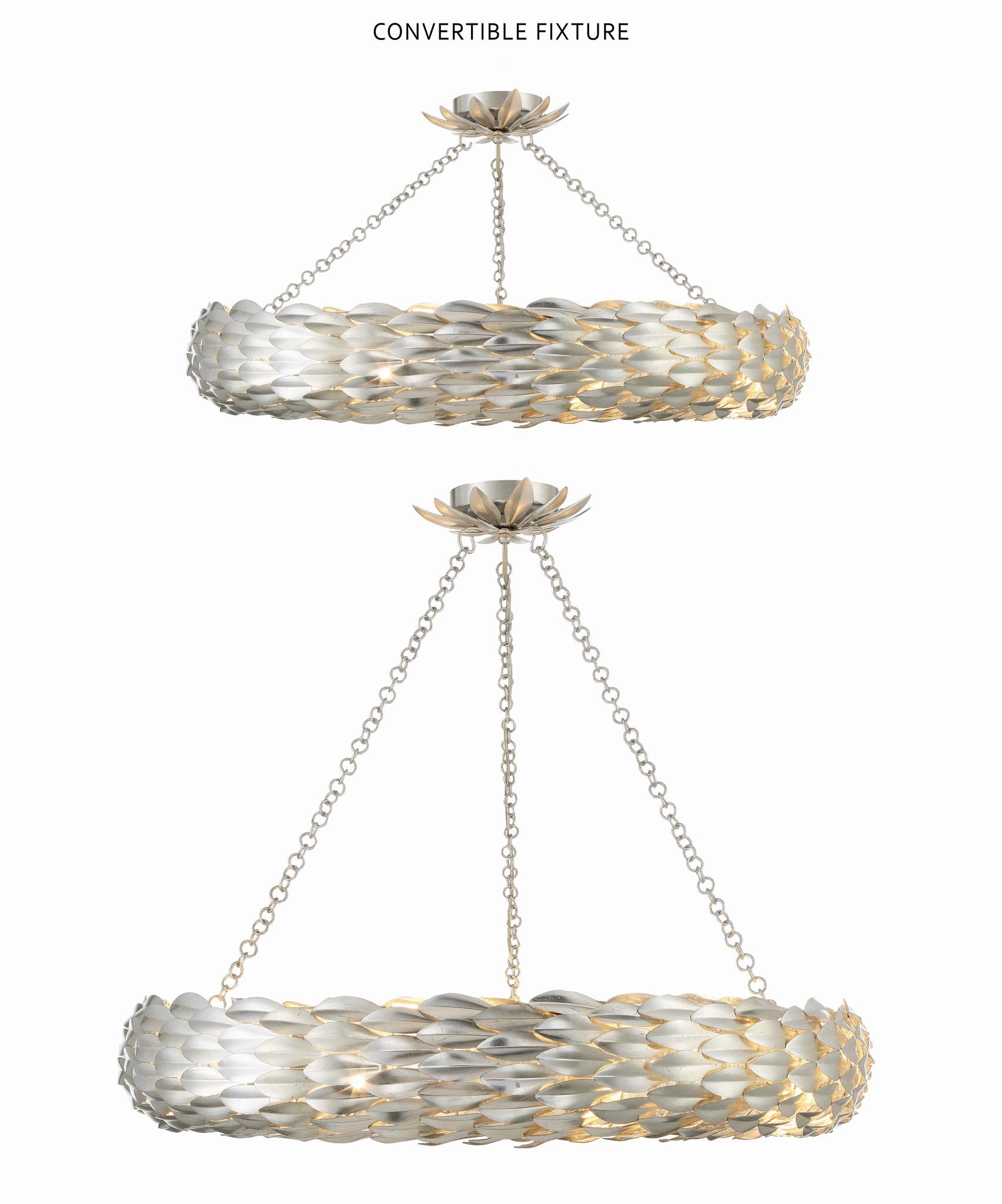 CRYSTORAMA, BROCHE SEMI FLUSH MOUNT, FLUSH MOUNT CEILING LIGHTS