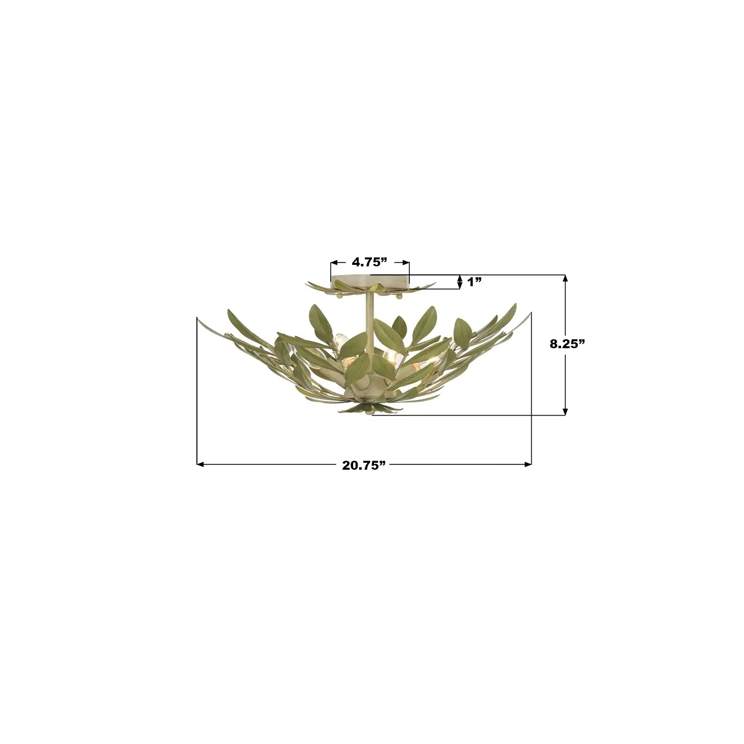 CRYSTORAMA, BROCHE SEMI FLUSH MOUNT, FLUSH MOUNT CEILING LIGHTS