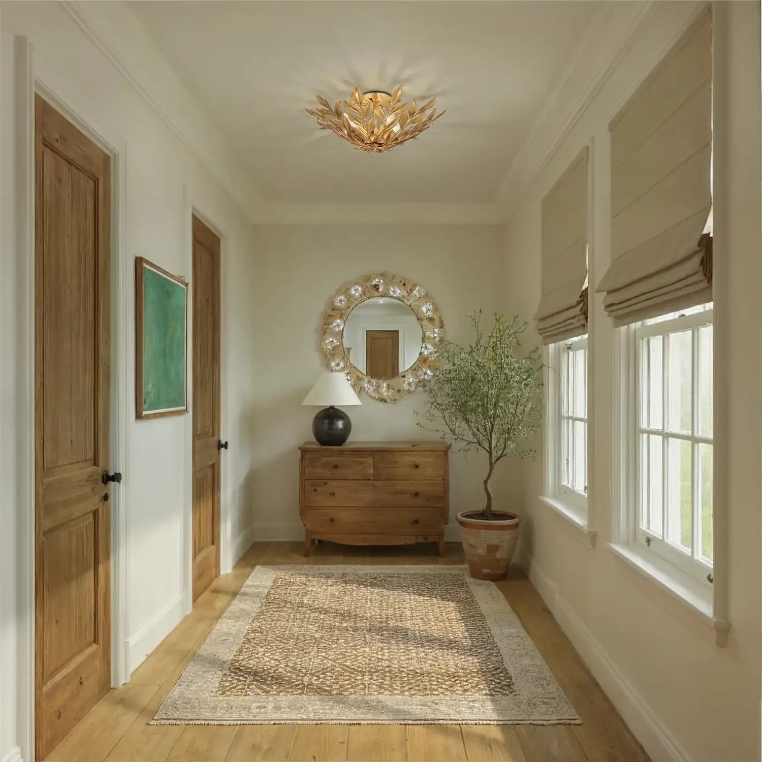 CRYSTORAMA, BROCHE SEMI FLUSH MOUNT, FLUSH MOUNT CEILING LIGHTS