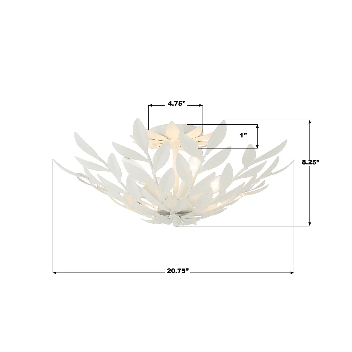 CRYSTORAMA, BROCHE SEMI FLUSH MOUNT, FLUSH MOUNT CEILING LIGHTS