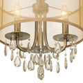 CRYSTORAMA, HAMPTON ETRUSCAN CRYSTAL DRUM SHADE CHANDELIER, CHANDELIER LIGHT