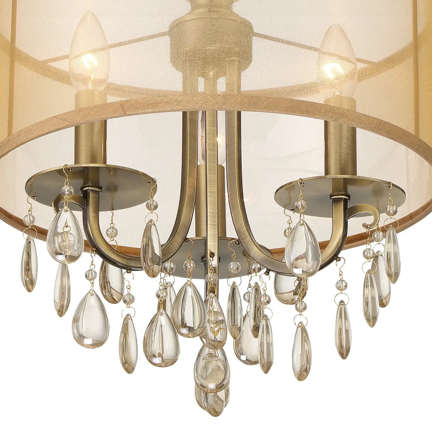CRYSTORAMA, HAMPTON ETRUSCAN CRYSTAL DRUM SHADE CHANDELIER, CHANDELIER LIGHT