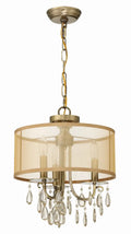 CRYSTORAMA, HAMPTON ETRUSCAN CRYSTAL DRUM SHADE CHANDELIER, CHANDELIER LIGHT