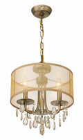 CRYSTORAMA, HAMPTON ETRUSCAN CRYSTAL DRUM SHADE CHANDELIER, CHANDELIER LIGHT