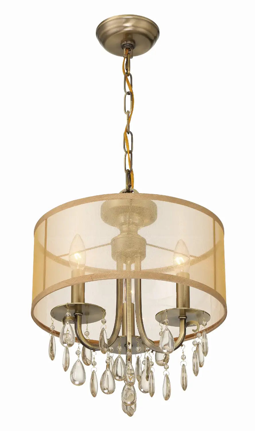 CRYSTORAMA, HAMPTON ETRUSCAN CRYSTAL DRUM SHADE CHANDELIER, CHANDELIER LIGHT