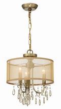 CRYSTORAMA, HAMPTON ETRUSCAN CRYSTAL DRUM SHADE CHANDELIER, CHANDELIER LIGHT