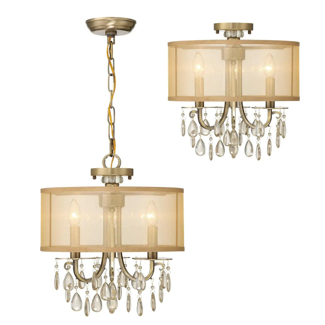 CRYSTORAMA, HAMPTON ETRUSCAN CRYSTAL DRUM SHADE CHANDELIER, CHANDELIER LIGHT