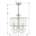 CRYSTORAMA, HAMPTON DRUM SHADE CHANDELIER, CHANDELIER LIGHT