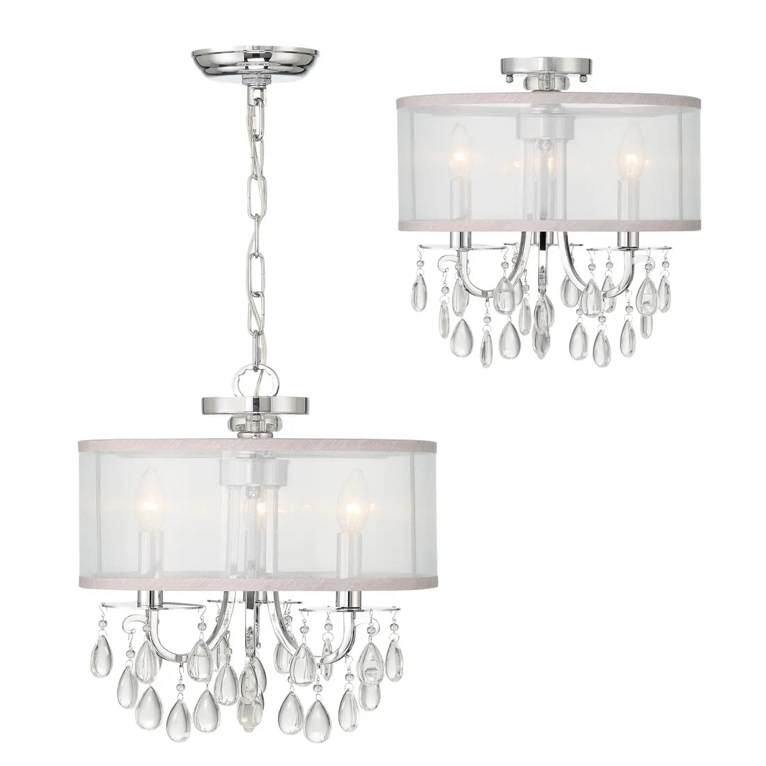 CRYSTORAMA, HAMPTON DRUM SHADE CHANDELIER, CHANDELIER LIGHT