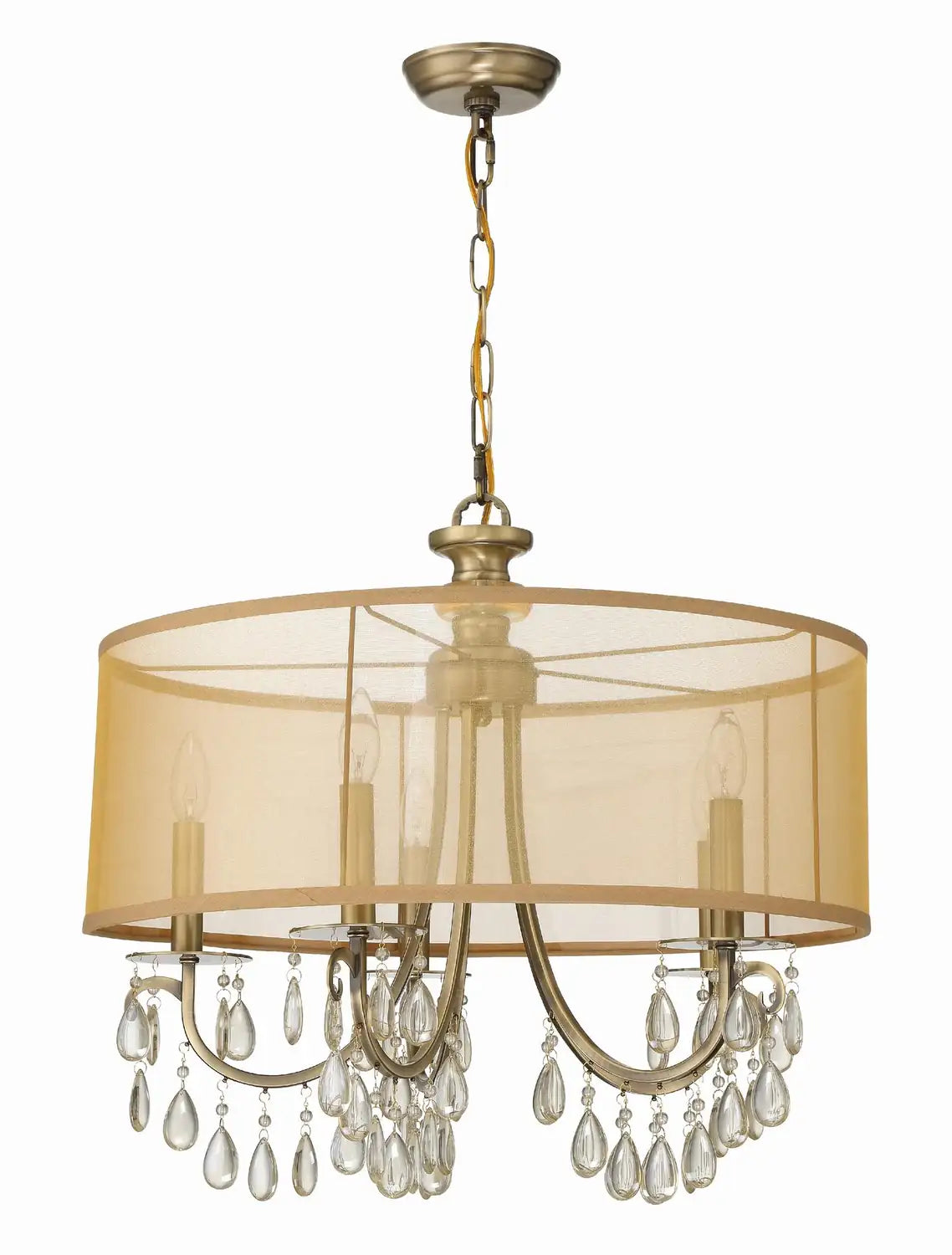 CRYSTORAMA, HAMPTON DRUM SHADE CHANDELIER, CHANDELIER LIGHT