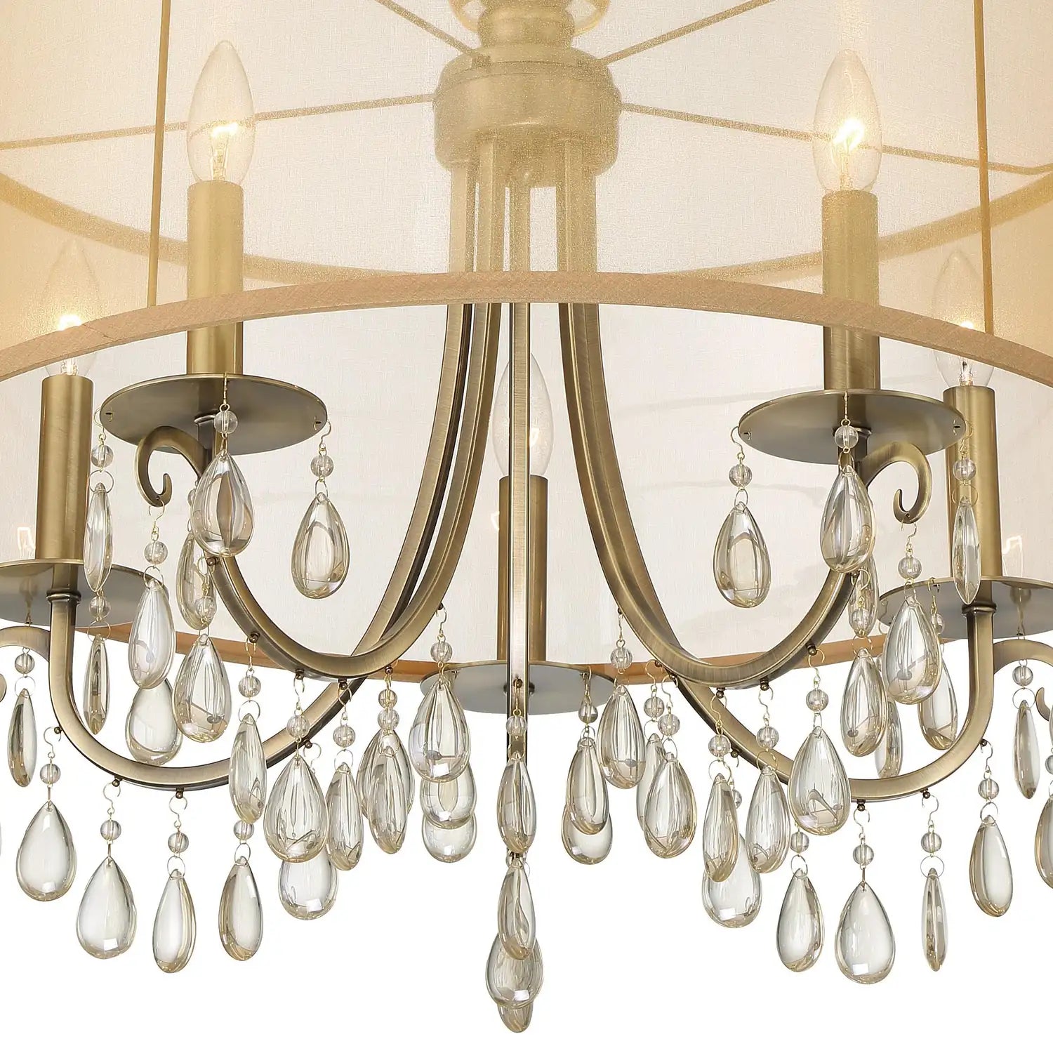 CRYSTORAMA, HAMPTON DRUM SHADE CHANDELIER, CHANDELIER LIGHT